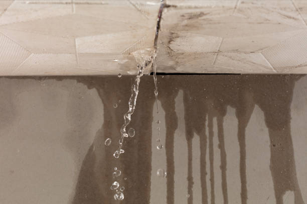 Professional Burst Pipe Cleanup technician working in Temple, ME
